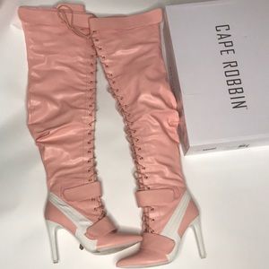 Pink Thigh High Boots 💕💕